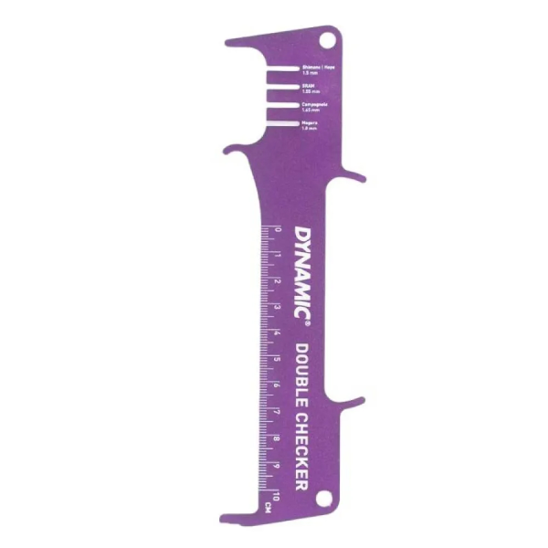 [567000545] Misuratore usura catena e dischi Dynamic Bike Care Double Checker viola